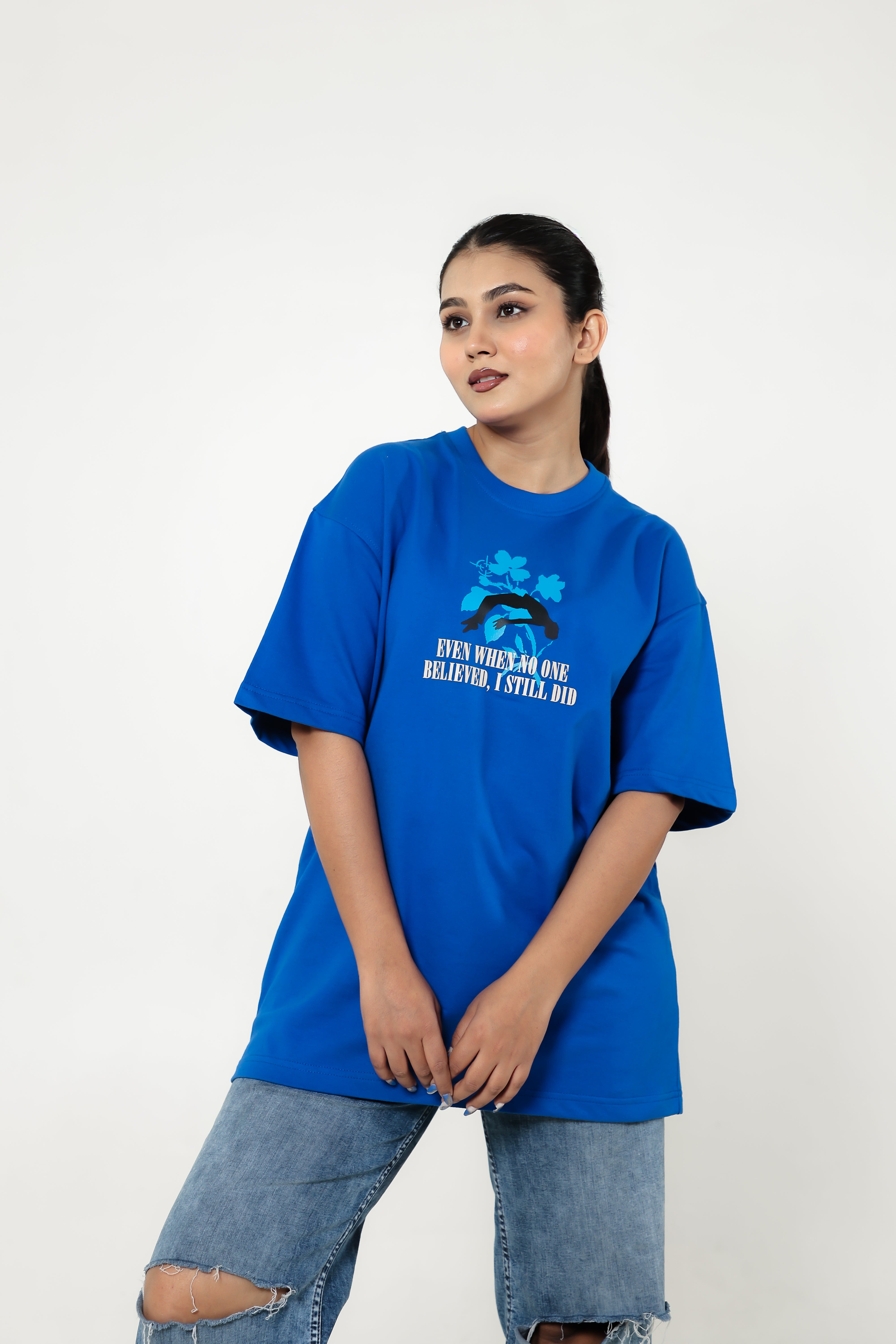 BLUE SELF BELIEF TEE