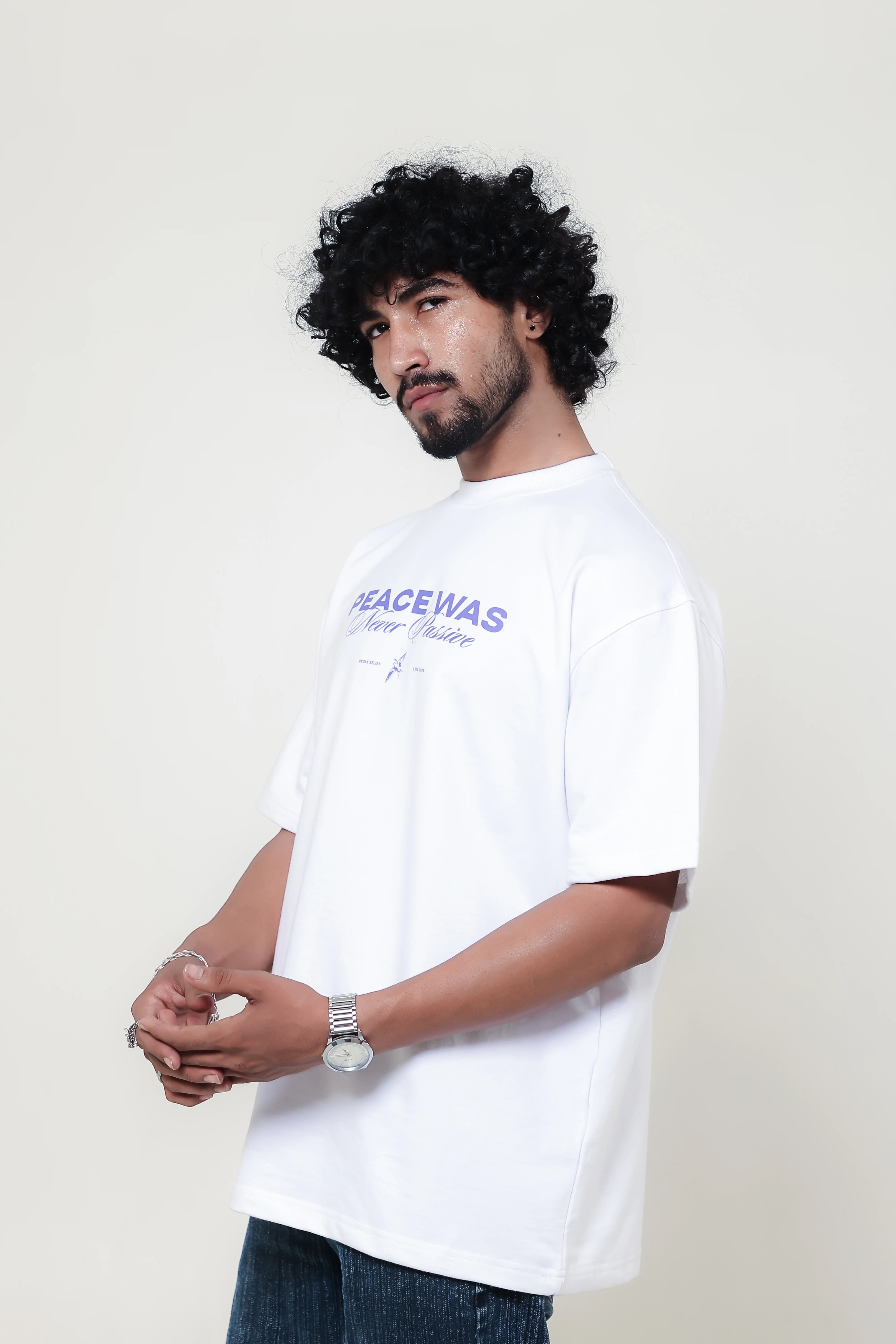 WHITE ACTIVE PEACE TEE