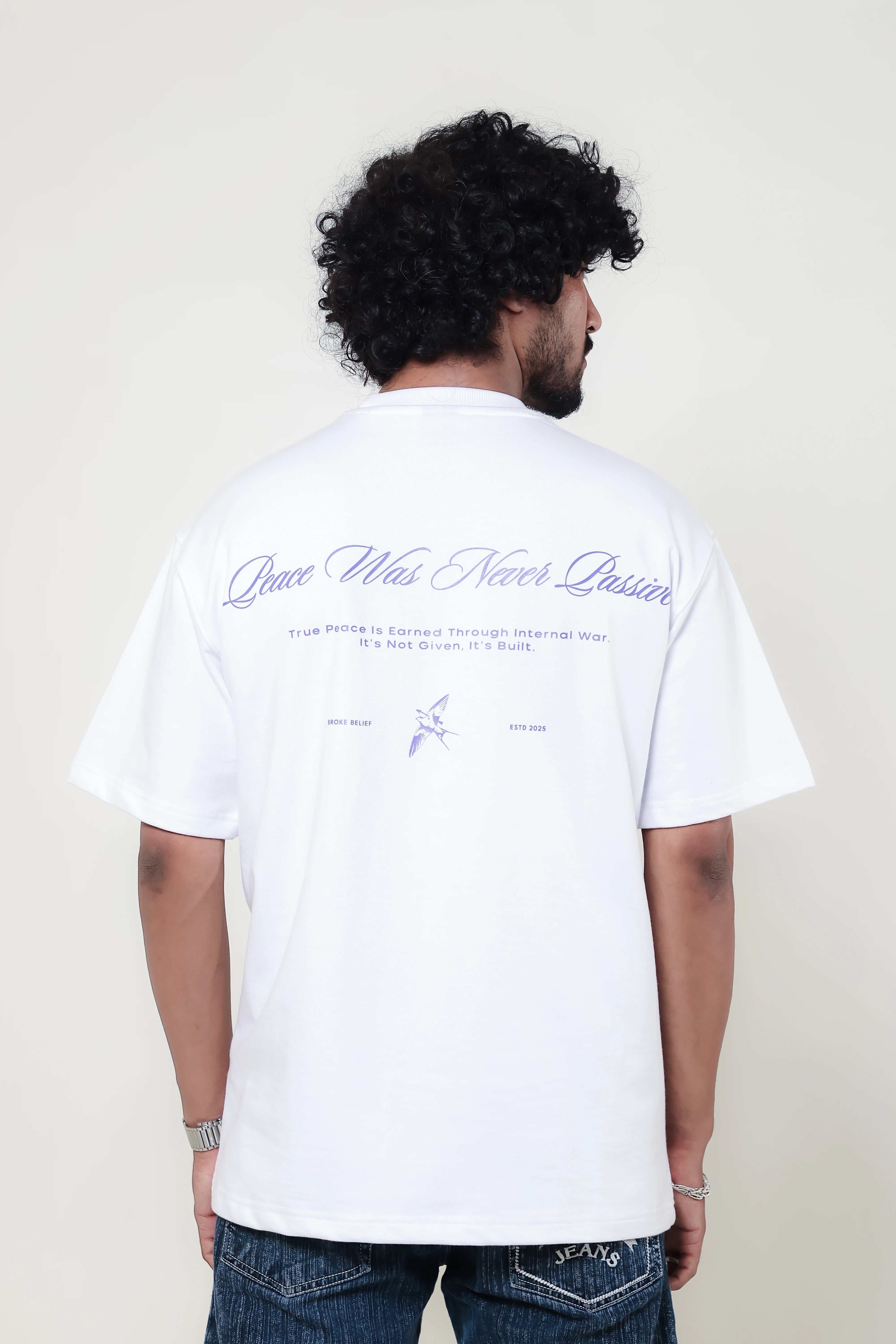 WHITE ACTIVE PEACE TEE